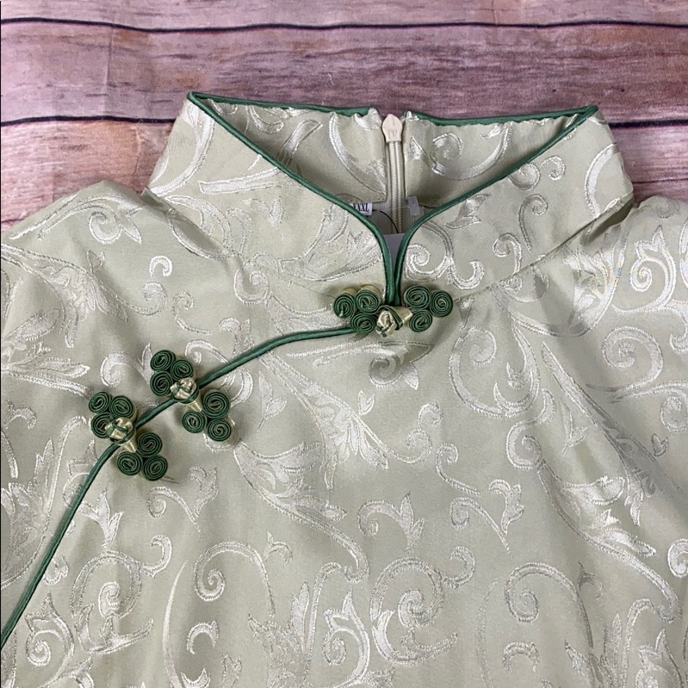 Laogudai Green Silk Chinese Blouse (14/16)